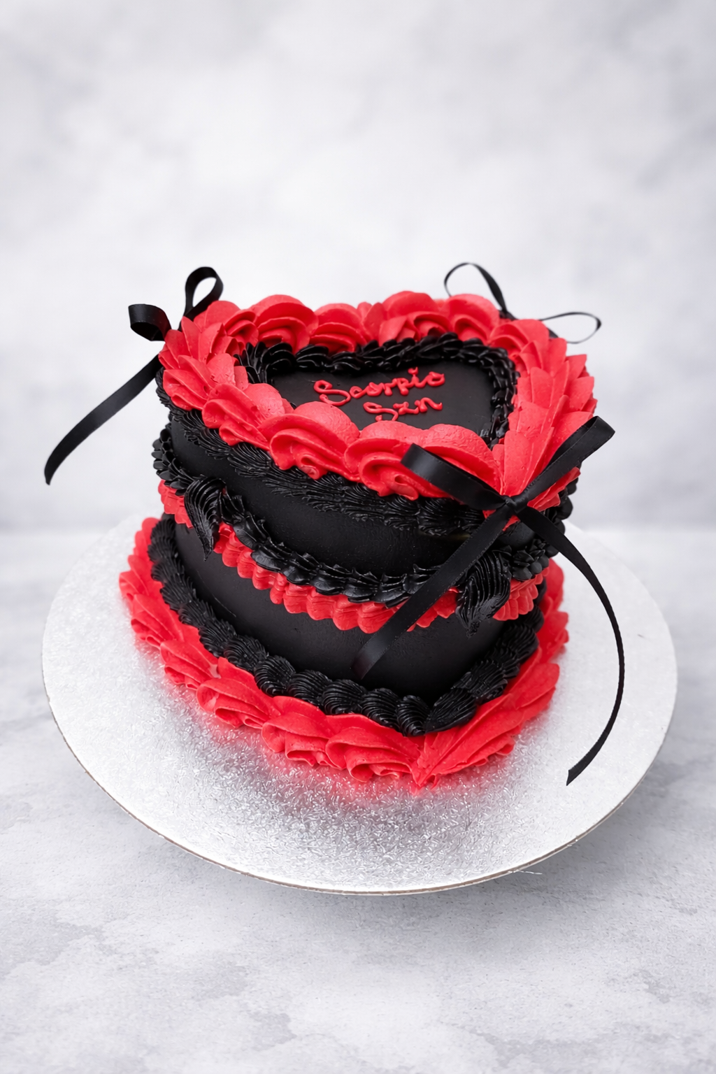 Tall HEART Premium Vintage Retro Cake