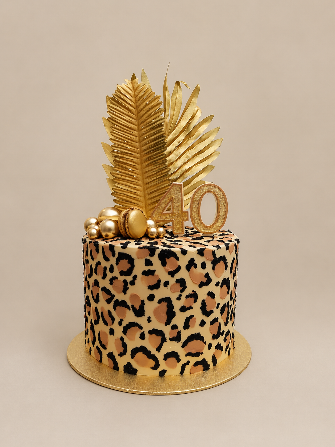Premium Leopard Print Cake