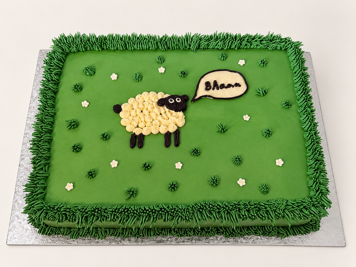 Giant Rectangle Sheep Cake